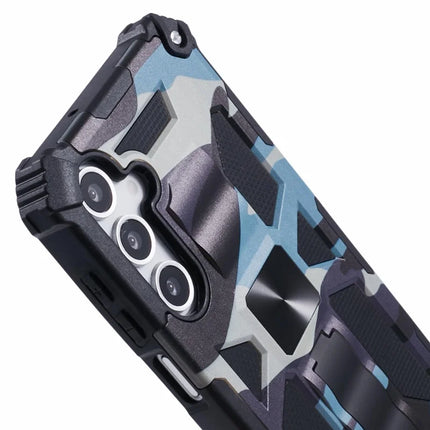 For Samsung Galaxy A16 4G / 5G Case Kickstand PC+TPU Camouflage Military Grade Phone Cover
