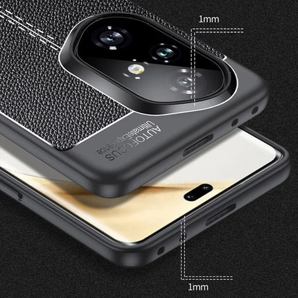 For Honor 300 Case Litchi Texture TPU Flexible Phone Cover, Black