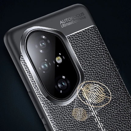For Honor 300 Case Litchi Texture TPU Flexible Phone Cover, Black