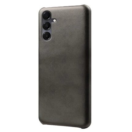 For Samsung Galaxy A16 4G / 5G Case Calf Texture PU Leather Hard PC Protective Phone Cover - Black