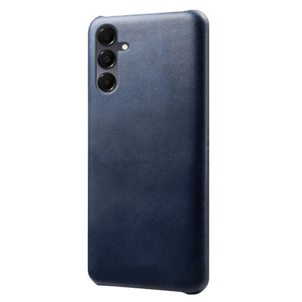 For Samsung Galaxy A16 4G / 5G Case Calf Texture PU Leather Hard PC Protective Phone Cover - Blue