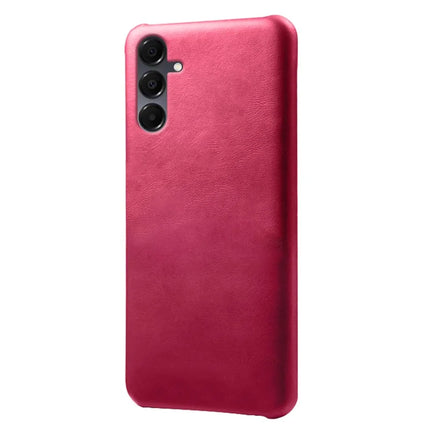 For Samsung Galaxy A16 4G / 5G Case Calf Texture PU Leather Hard PC Protective Phone Cover - Rose