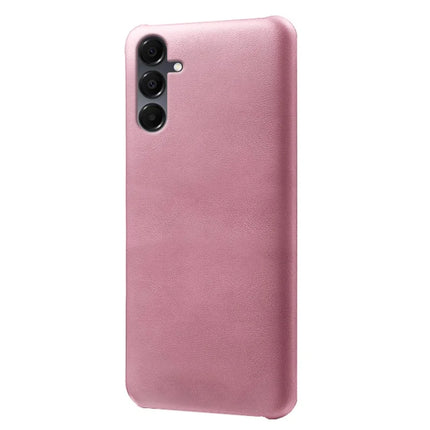 For Samsung Galaxy A16 4G / 5G Case Calf Texture PU Leather Hard PC Protective Phone Cover - Rose Gold