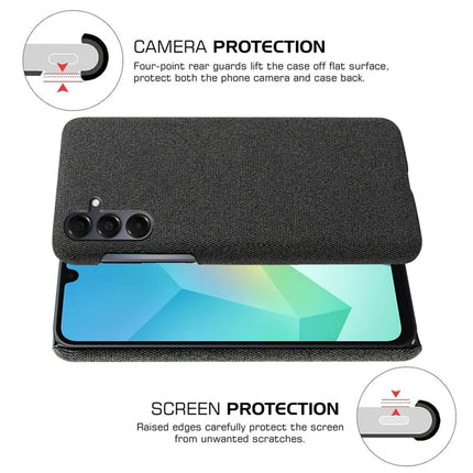 For Samsung Galaxy A16 4G / 5G Phone Case Cloth Texture Anti-Scratch Protective PC Back Cover