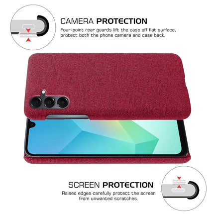 For Samsung Galaxy A16 4G / 5G Phone Case Cloth Texture Anti-Scratch Protective PC Back Cover