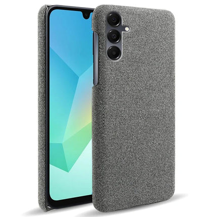 For Samsung Galaxy A16 4G / 5G Phone Case Cloth Texture Anti-Scratch Protective PC Back Cover - Grey