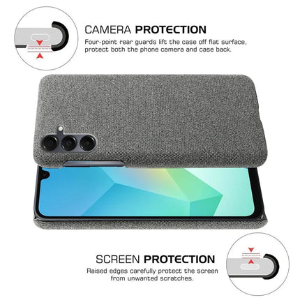For Samsung Galaxy A16 4G / 5G Phone Case Cloth Texture Anti-Scratch Protective PC Back Cover