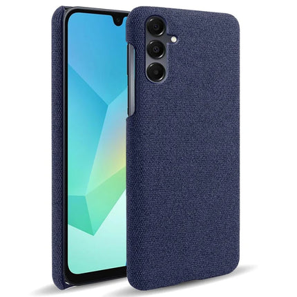 For Samsung Galaxy A16 4G / 5G Phone Case Cloth Texture Anti-Scratch Protective PC Back Cover - Blue