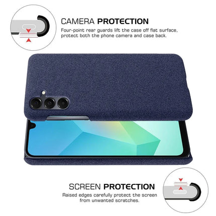 For Samsung Galaxy A16 4G / 5G Phone Case Cloth Texture Anti-Scratch Protective PC Back Cover
