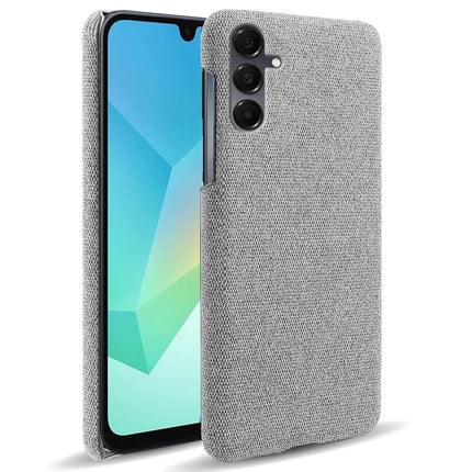 For Samsung Galaxy A16 4G / 5G Phone Case Cloth Texture Anti-Scratch Protective PC Back Cover - Light Grey