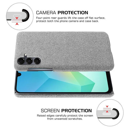 For Samsung Galaxy A16 4G / 5G Phone Case Cloth Texture Anti-Scratch Protective PC Back Cover