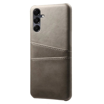 For Samsung Galaxy A16 4G / 5G Case Dual Card Slots PU Leather + Hard PC Phone Cover - Grey