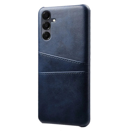 For Samsung Galaxy A16 4G / 5G Case Dual Card Slots PU Leather + Hard PC Phone Cover - Blue