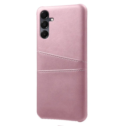 For Samsung Galaxy A16 4G / 5G Case Dual Card Slots PU Leather + Hard PC Phone Cover - Rose Gold