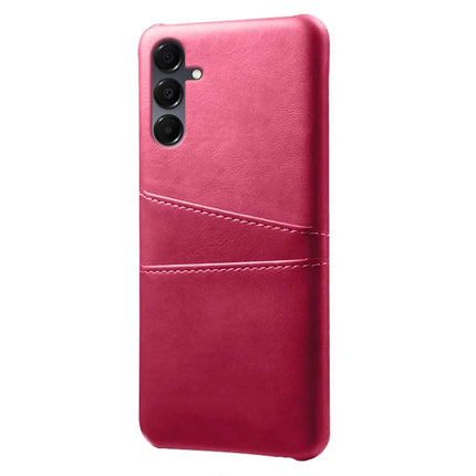 For Samsung Galaxy A16 4G / 5G Case Dual Card Slots PU Leather + Hard PC Phone Cover - Rose
