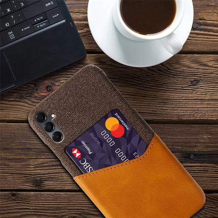 For Samsung Galaxy A16 4G / 5G Case PU Leather Cloth Texture Hard PC Phone Cover with Card Holder