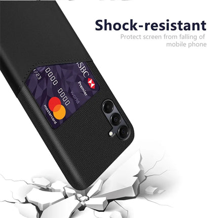 For Samsung Galaxy A16 4G / 5G Case PU Leather Cloth Texture Hard PC Phone Cover with Card Holder