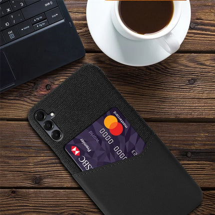 For Samsung Galaxy A16 4G / 5G Case PU Leather Cloth Texture Hard PC Phone Cover with Card Holder