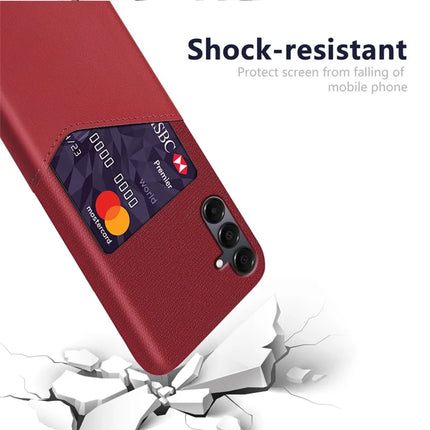 For Samsung Galaxy A16 4G / 5G Case PU Leather Cloth Texture Hard PC Phone Cover with Card Holder