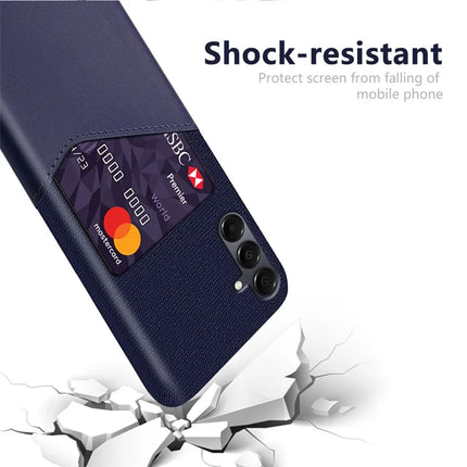 For Samsung Galaxy A16 4G / 5G Case PU Leather Cloth Texture Hard PC Phone Cover with Card Holder