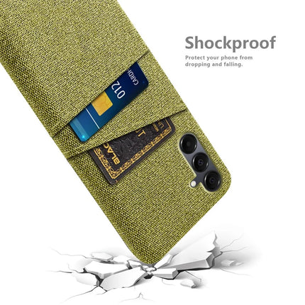 For Samsung Galaxy A16 4G / 5G Case Cloth + Hard PC Phone Cover with Dual Card Slots -  Yellow