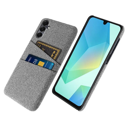 For Samsung Galaxy A16 4G / 5G Case Cloth + Hard PC Phone Cover with Dual Card Slots -  Light Grey