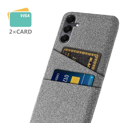 For Samsung Galaxy A16 4G / 5G Case Cloth + Hard PC Phone Cover with Dual Card Slots -  Light Grey