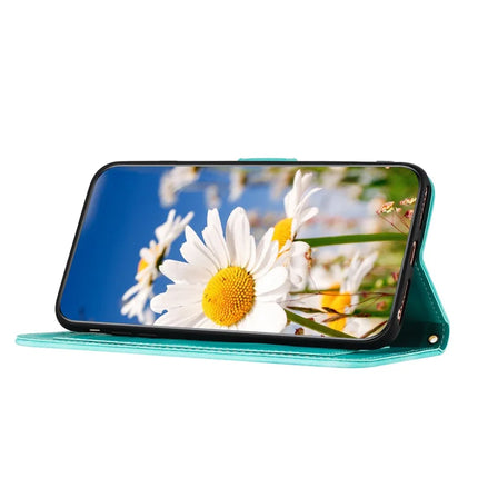 For Google Pixel 9a Case PU Leather Floral Phone Cover with Card Slots