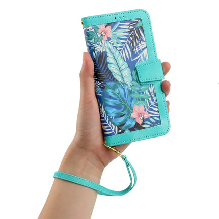 For Google Pixel 9a Case PU Leather Floral Phone Cover with Card Slots