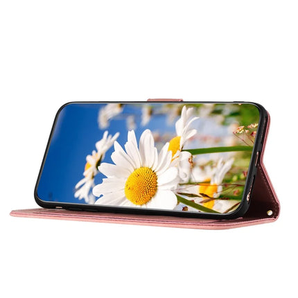 For Google Pixel 9a Case PU Leather Floral Phone Cover with Card Slots