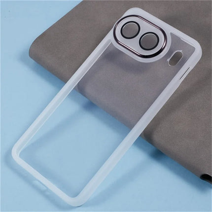 WANLONFENG DKSM Series for OnePlus Nord 4 TPU Case Electroplated Frame Phone Cover with Tempered Glass