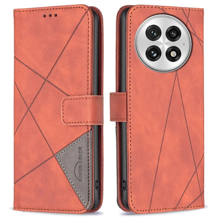 BINFEN COLOR BF05 For OnePlus 13 Case Leather Phone Cover Wallet Stand - Brown