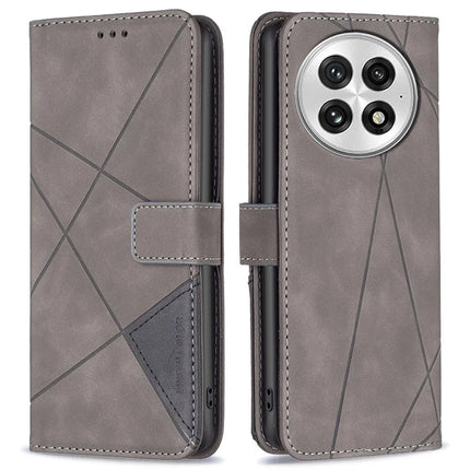 BINFEN COLOR BF05 For OnePlus 13 Case Leather Phone Cover Wallet Stand - Grey