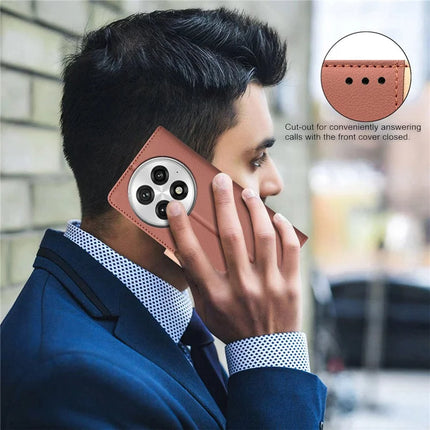 BINFEN COLOR BF33 for OnePlus 13 Leather Case Splicing Color RFID Blocking