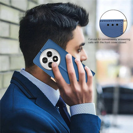 BINFEN COLOR BF33 for OnePlus 13 Leather Case Splicing Color RFID Blocking
