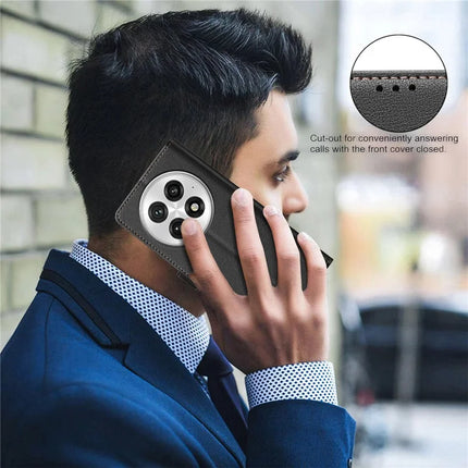 BINFEN COLOR BF32 For OnePlus 13 Leather Case Wallet RFID Blocking Phone Cover