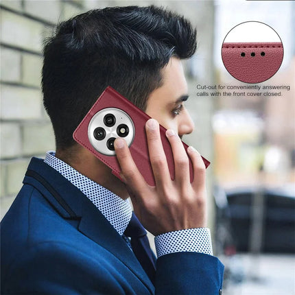 BINFEN COLOR BF32 For OnePlus 13 Leather Case Wallet RFID Blocking Phone Cover