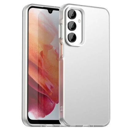 For Samsung Galaxy A16 5G / A16 4G Case PC+TPU+PET Matte Anti-Drop Phone Back Cover - White