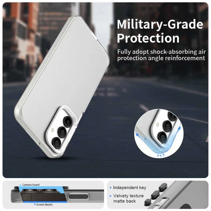 For Samsung Galaxy A16 5G / A16 4G Case PC+TPU+PET Matte Anti-Drop Phone Back Cover