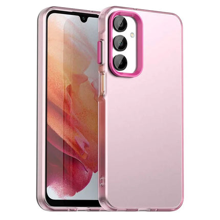 For Samsung Galaxy A16 5G / A16 4G Case PC+TPU+PET Matte Anti-Drop Phone Back Cover - Red