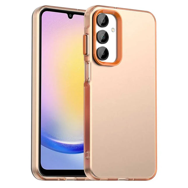 For Samsung Galaxy A25 5G (Global) (161.0 x 76.5 x 8.3mm) Case Matte Anti-Drop Phone Back Cover - Orange