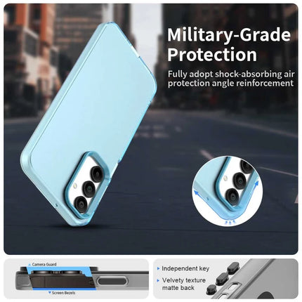 For Samsung Galaxy A55 5G Case PC+TPU+PET Matte Anti-Drop Phone Back Cover