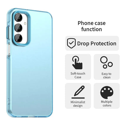 For Samsung Galaxy A55 5G Case PC+TPU+PET Matte Anti-Drop Phone Back Cover