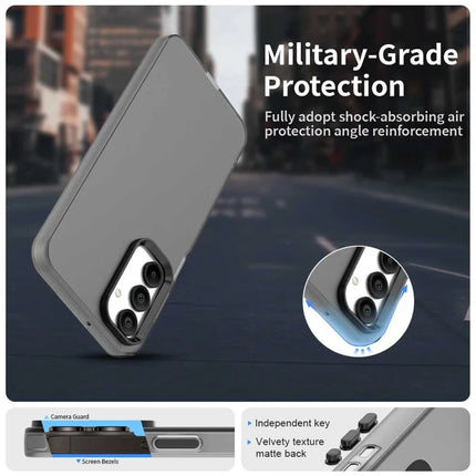 For Samsung Galaxy A55 5G Case PC+TPU+PET Matte Anti-Drop Phone Back Cover