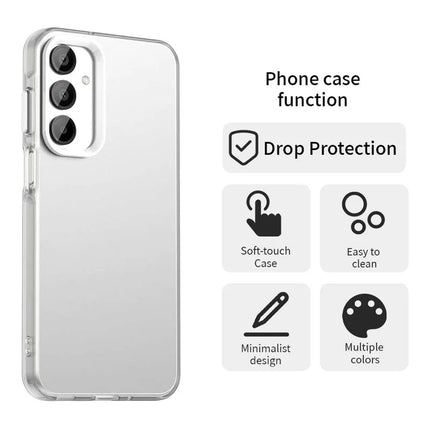 For Samsung Galaxy A55 5G Case PC+TPU+PET Matte Anti-Drop Phone Back Cover