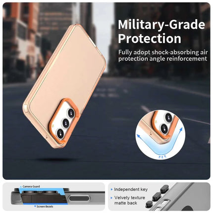 For Samsung Galaxy S23 Case PC+TPU+PET Matte Anti-Drop Phone Back Cover