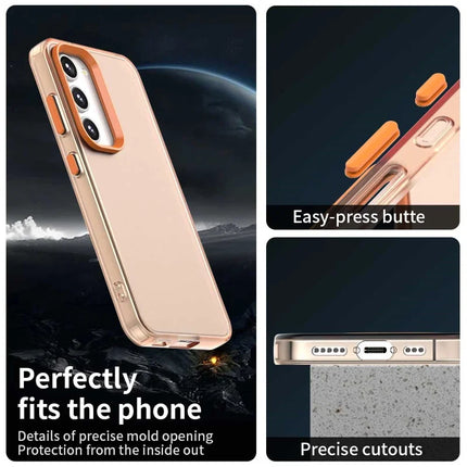 For Samsung Galaxy S23 Case PC+TPU+PET Matte Anti-Drop Phone Back Cover