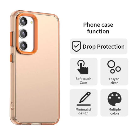 For Samsung Galaxy S23 Case PC+TPU+PET Matte Anti-Drop Phone Back Cover
