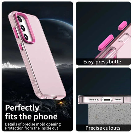 For Samsung Galaxy S23 Case PC+TPU+PET Matte Anti-Drop Phone Back Cover