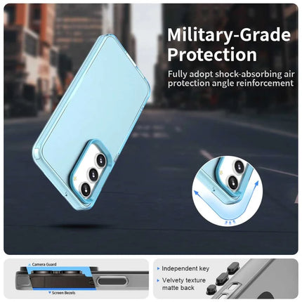 For Samsung Galaxy S23 Case PC+TPU+PET Matte Anti-Drop Phone Back Cover